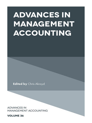 cover image of Advances in Management Accounting